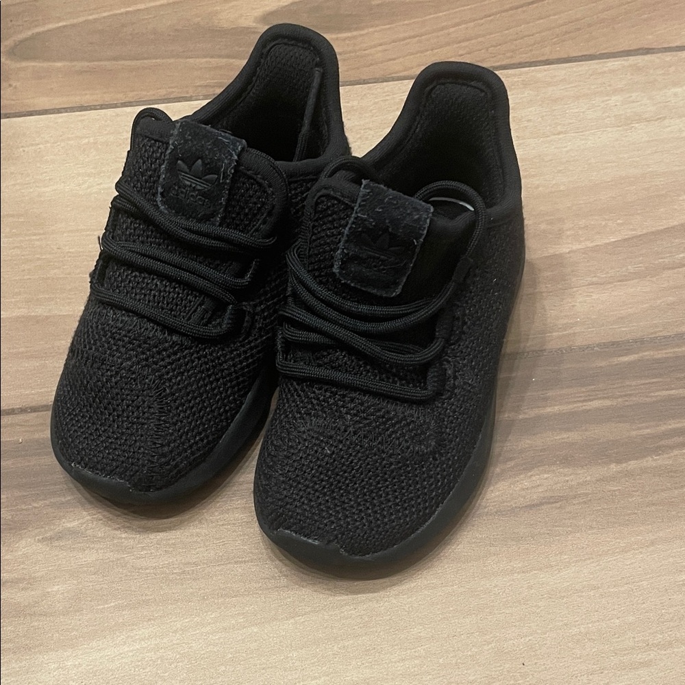 adidas Kids Black Knit Slip-On Sneakers